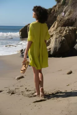 Velvet By Graham & Spencer BRIANNE COTTON GAUZE TIERED DRESS Womens