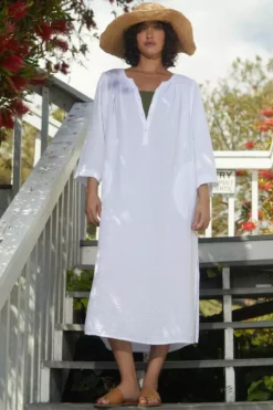 Velvet By Graham & Spencer CHRISTELLE COTTON GAUZE MIDI DRESS