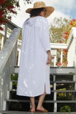 Velvet By Graham & Spencer CHRISTELLE COTTON GAUZE MIDI DRESS