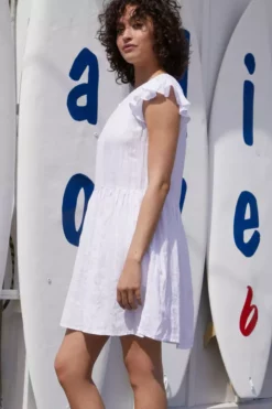 Velvet By Graham & Spencer Womens EVONNE LINEN DRESS