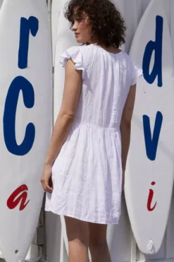 Velvet By Graham & Spencer Womens EVONNE LINEN DRESS