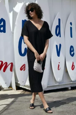 Velvet By Graham & Spencer YANA LINEN CAFTAN DRESS