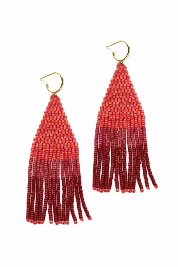 FRANJA BEADED FRINGE EARRINGS BY BLUMA PROJECT Womens 19 FRANJA BEADED FRINGE EARRINGS BY BLUMA PROJECT Womens