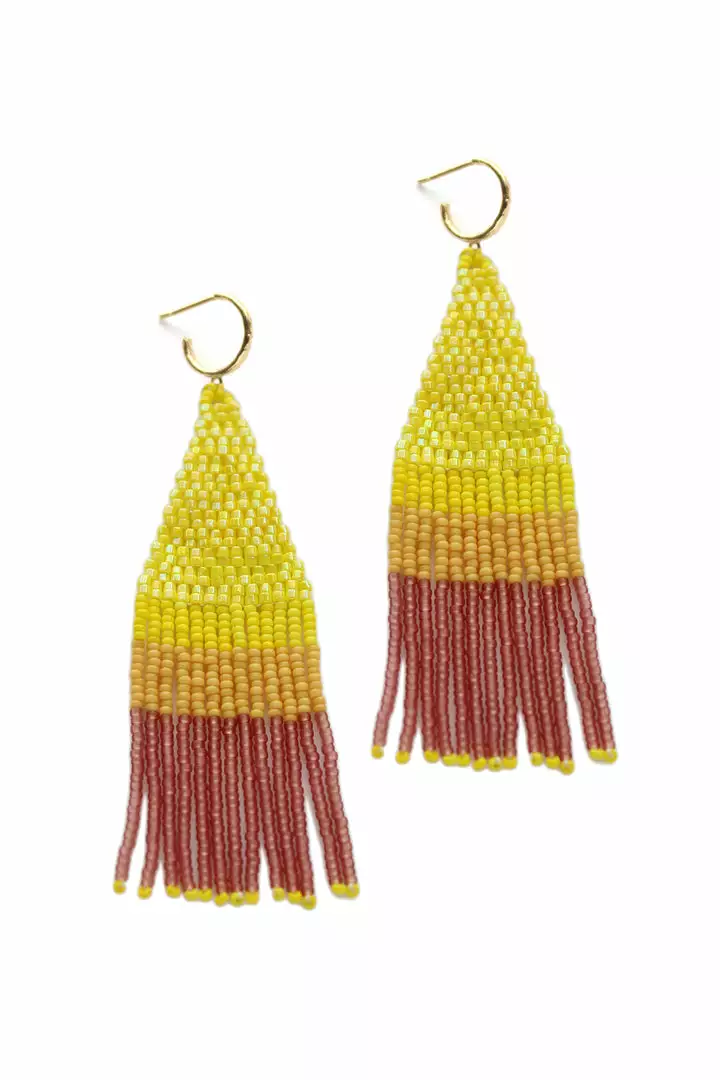 FRANJA BEADED FRINGE EARRINGS BY BLUMA PROJECT Womens 21 FRANJA BEADED FRINGE EARRINGS BY BLUMA PROJECT Womens