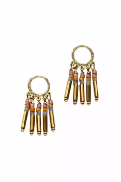 Velvet By Graham & Spencer Womens MIMI BEADED FRINGE EARRINGS BY BLUMA PROJECT