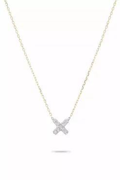 Velvet By Graham & Spencer SUPER TINY PAVÉ X NECKLACE By ADINA REYTER