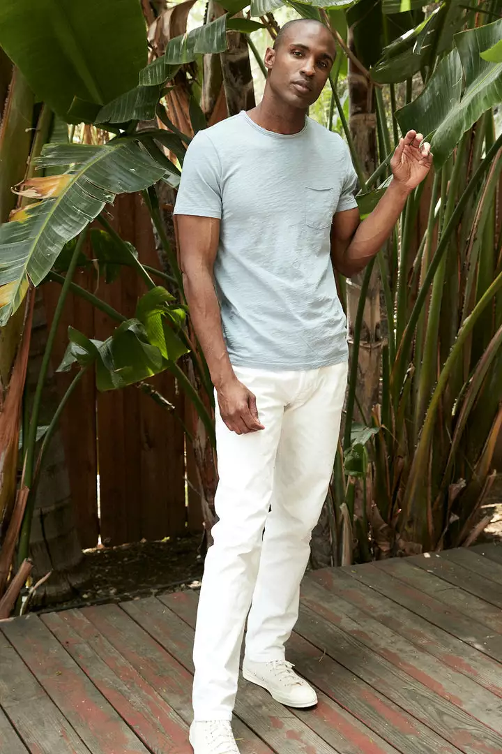 Velvet By Graham & Spencer Mens CHAD RAW EDGE COTTON SLUB POCKET TEE 2 Velvet By Graham & Spencer Mens CHAD RAW EDGE COTTON SLUB POCKET TEE