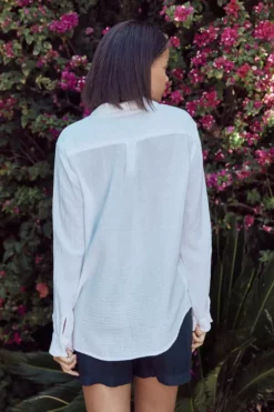 Velvet By Graham & Spencer BAILEY COTTON GAUZE SHIRT Womens