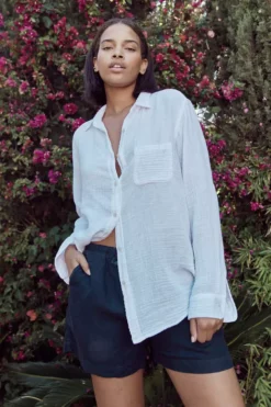 Velvet By Graham & Spencer Womens TAMMY DRAWSTRING LINEN SHORT