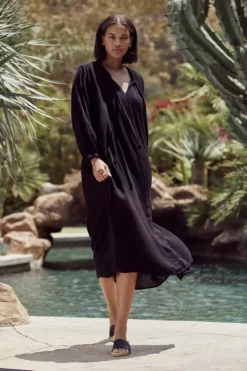 Velvet By Graham & Spencer Womens FRANKIE COTTON GAUZE MAXI DRESS