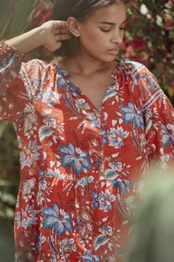 Velvet By Graham & Spencer Womens LILAH PRINTED TIERED DRESS