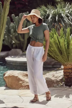 Velvet By Graham & Spencer Womens TWEETIE COTTON GAUZE PANT