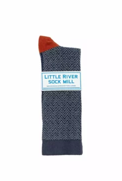 Accessories TEXTURED HERRINGBONE CREW SOCK BY LITTLE RIVER SOCK MILL