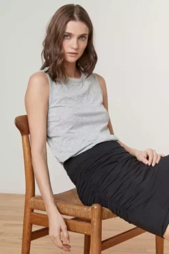 Velvet By Graham & Spencer MALENE GAUZY WHISPER PENCIL SKIRT