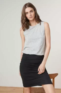 Velvet By Graham & Spencer MALENE GAUZY WHISPER PENCIL SKIRT