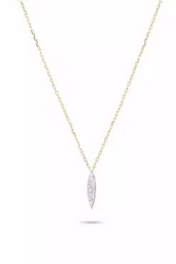 Velvet By Graham & Spencer Accessories TINY PAVÉ MARQUISE NECKLACE By ADINA REYTER