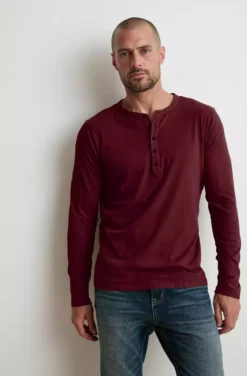 Velvet By Graham & Spencer ALVARO COTTON JERSEY HENLEY