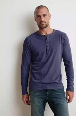 Velvet By Graham & Spencer ALVARO COTTON JERSEY HENLEY