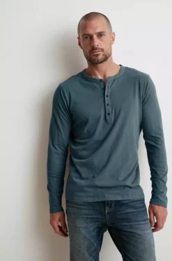 Velvet By Graham & Spencer ALVARO COTTON JERSEY HENLEY