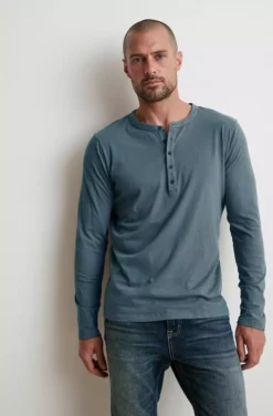 Velvet By Graham & Spencer ALVARO COTTON JERSEY HENLEY