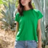 Velvet By Graham & Spencer Womens CARINE POCKET TEE