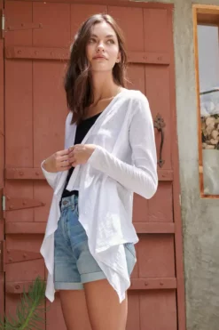 Velvet By Graham & Spencer CHAMPAGNE OPEN CARDIGAN