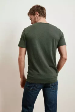 Velvet By Graham & Spencer Mens CHAD RAW EDGE COTTON SLUB POCKET TEE 103 Velvet By Graham & Spencer Mens CHAD RAW EDGE COTTON SLUB POCKET TEE