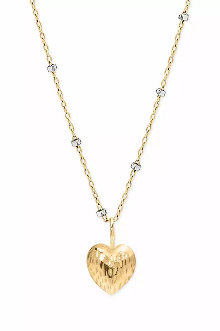 Phyllis+Rosie Womens DOUBLE FACE HEART NECKLACE BY PHYLLIS AND ROSIE 2 Phyllis+Rosie Womens DOUBLE FACE HEART NECKLACE BY PHYLLIS AND ROSIE