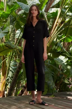 Velvet By Graham & Spencer ELIA COTTON GAUZE JUMPSUIT Womens