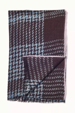 Womens TWEED CHECK WOOL SCARF BY EPICE