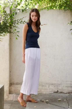 Velvet By Graham & Spencer ESTINA GAUZY WHISPER FITTED TANK TOP