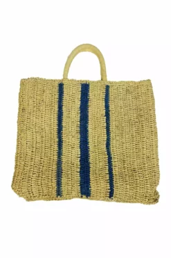 Velvet By Graham & Spencer ROW STRIPE STRAW BAG