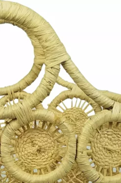 Velvet By Graham & Spencer MACRAME SMALL STRAW TOTE