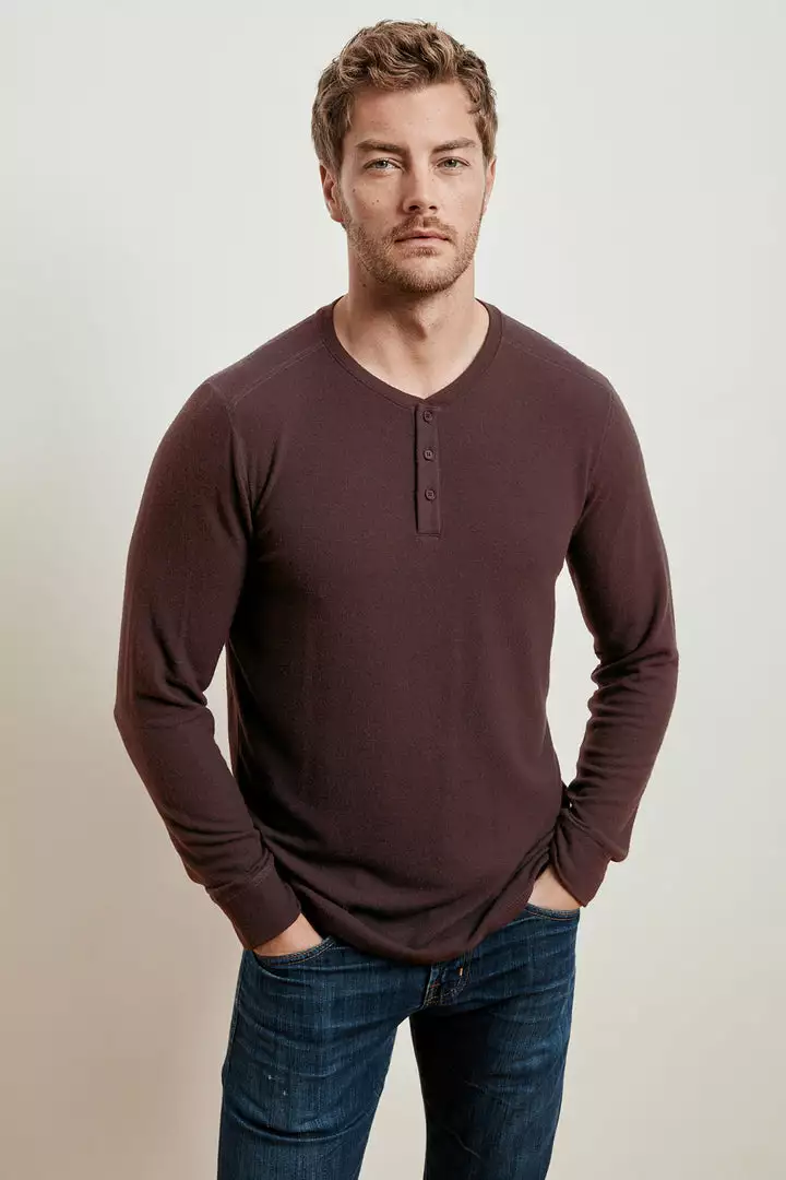 Velvet By Graham & Spencer Mens FAUST MARLED COZY JERSEY HENLEY 1 Velvet By Graham & Spencer Mens FAUST MARLED COZY JERSEY HENLEY