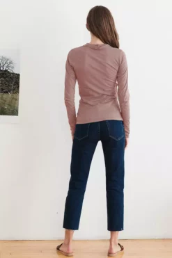 Velvet By Graham & Spencer MERI WRAP FRONT FITTED TOP Womens