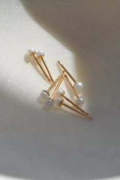 MINA STUD EARRINGS BY THATCH Womens