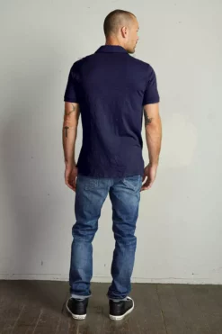 Velvet By Graham & Spencer RANDALL COTTON SLUB POLO Mens 48 Velvet By Graham & Spencer RANDALL COTTON SLUB POLO Mens