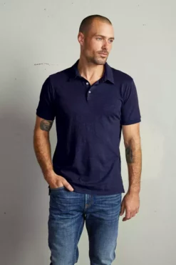Velvet By Graham & Spencer RANDALL COTTON SLUB POLO Mens 47 Velvet By Graham & Spencer RANDALL COTTON SLUB POLO Mens