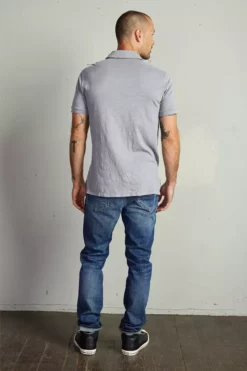 Velvet By Graham & Spencer Mens RANDALL COTTON SLUB POLO