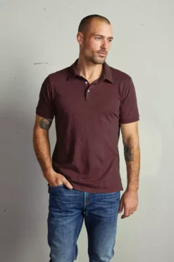 Velvet By Graham & Spencer RANDALL COTTON SLUB POLO Mens 49 Velvet By Graham & Spencer RANDALL COTTON SLUB POLO Mens