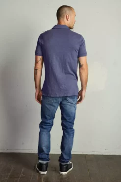 Velvet By Graham & Spencer RANDALL COTTON SLUB POLO Mens 41 Velvet By Graham & Spencer RANDALL COTTON SLUB POLO Mens