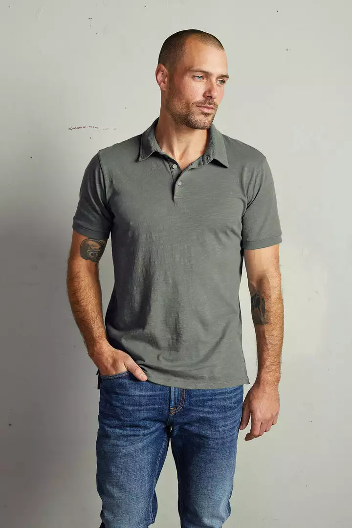 Velvet By Graham & Spencer RANDALL COTTON SLUB POLO Mens 28 Velvet By Graham & Spencer RANDALL COTTON SLUB POLO Mens