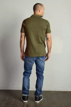 Velvet By Graham & Spencer RANDALL COTTON SLUB POLO Mens