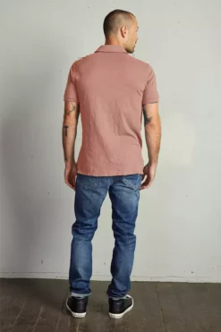 Velvet By Graham & Spencer RANDALL COTTON SLUB POLO Mens 55 Velvet By Graham & Spencer RANDALL COTTON SLUB POLO Mens