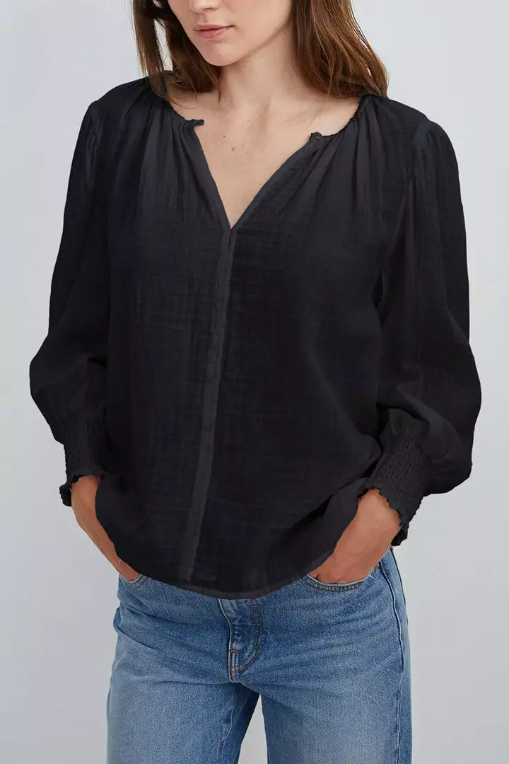 Velvet By Graham & Spencer RYLEE COTTON GAUZE BLOUSE 4 Velvet By Graham & Spencer RYLEE COTTON GAUZE BLOUSE