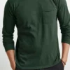Velvet By Graham & Spencer SIMEON RAW EDGE COTTON SLUB TEE