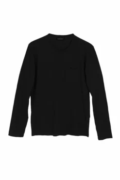 Velvet By Graham & Spencer Mens SIMEON RAW EDGE COTTON SLUB TEE