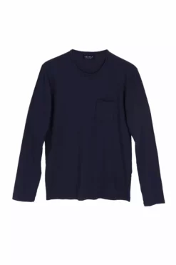 Velvet By Graham & Spencer Mens SIMEON RAW EDGE COTTON SLUB TEE