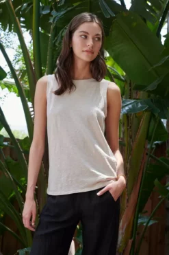 Velvet By Graham & Spencer TAURUS COTTON SLUB TANK 110 Velvet By Graham & Spencer TAURUS COTTON SLUB TANK