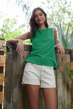 Velvet By Graham & Spencer TAURUS COTTON SLUB TANK